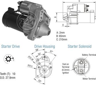 ZM ZM 80.201.01 - Démarreur droxauto.com