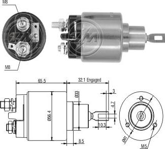 ZM ZM 873 - Contacteur, démarreur droxauto.com
