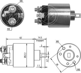 ZM ZM 3-716 - Contacteur, démarreur droxauto.com