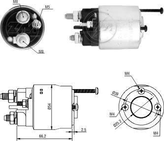 ZM ZM2496 - Contacteur, démarreur droxauto.com