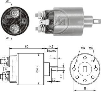 ZM ZM-710 - Contacteur, démarreur droxauto.com