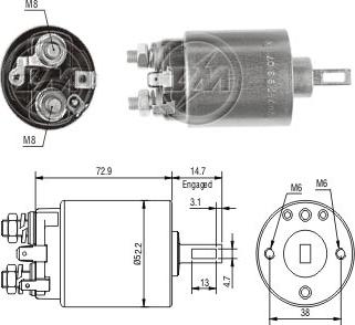 ZM ZM787 - Contacteur, démarreur droxauto.com