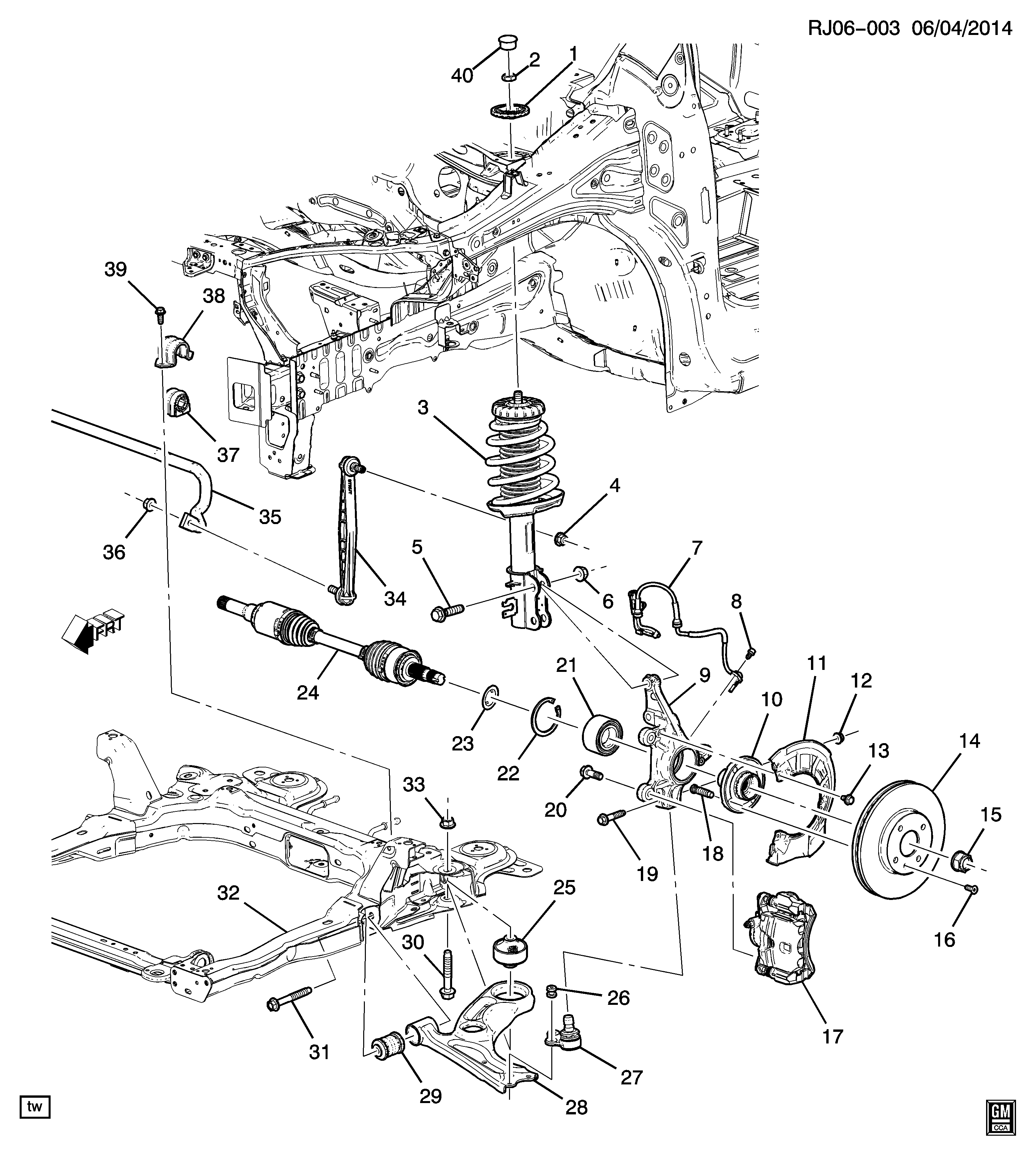 PSA 13592067 - BEARING,FRT WHL(W/ABS) droxauto.com