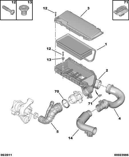 PSA 1420 N0 - DRY AIR FILTER CHAMBER droxauto.com