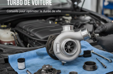 Entretien du turbo de voiture, démonstration de nettoyage et de réparation.