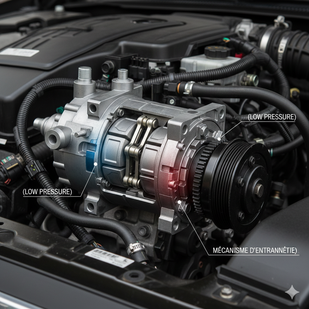 Comment fonctionne un compresseur de clim voiture 1